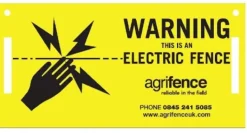 Agrifence Warning Signs Pack of 3
