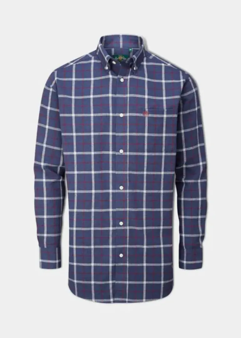 Alan Paine Ilkley Flannel Button Down Shirt - Shooting Fit