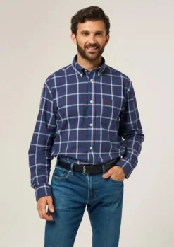 Alan Paine Ilkley Flannel Button Down Shirt - Shooting Fit