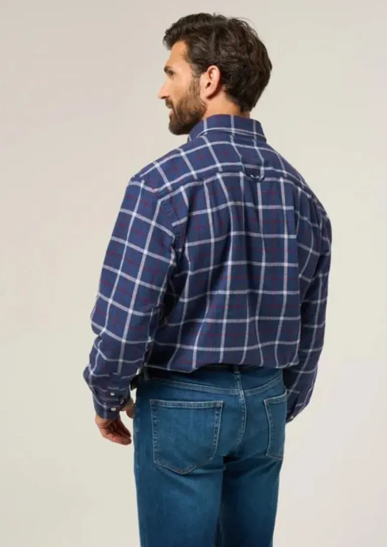 Alan Paine Ilkley Flannel Button Down Shirt - Shooting Fit