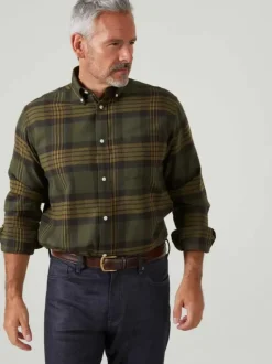 Alan Paine Ilkley Flannel Button Down Shirt - Shooting Fit