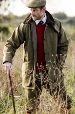 Alan Paine Men's Rutland Waterproof Tweed Shooting Coat