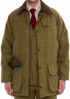 Alan Paine Men's Rutland Waterproof Tweed Shooting Coat