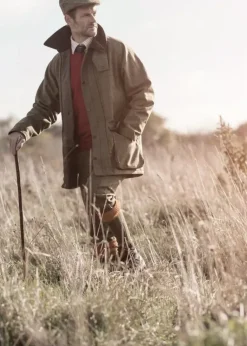 Alan Paine Men's Rutland Waterproof Tweed Flat Cap