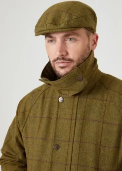 Alan Paine Men's Rutland Waterproof Tweed Flat Cap