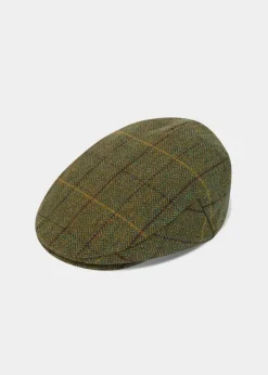 Alan Paine Men's Rutland Waterproof Tweed Flat Cap
