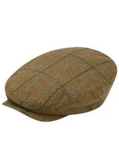 Alan Paine Men's Rutland Waterproof Tweed Flat Cap