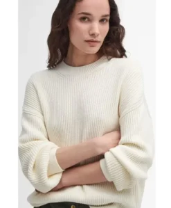 Barbour Womens Rib Stitch Crew Knit Jumper