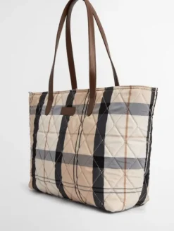 Barbour Women’s Wetherham Quilted Tartan Tote Bag SS25