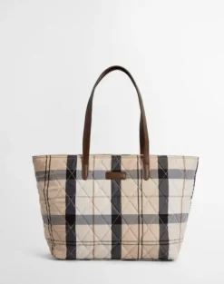 Barbour Women’s Wetherham Quilted Tartan Tote Bag SS25