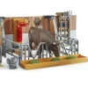 Bruder Cow & Calf Barn with Farmer