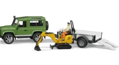 Bruder Land Rover Defender Station Wagon with Horse Trailer