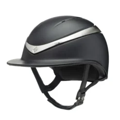 Charles Owen Halo Riding Helmet Wide Peak - Black Matte Luxe