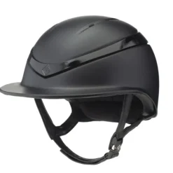 Charles Owen Halo Riding Helmet Wide Peak - Black Matte Luxe