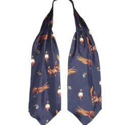 Clare Haggas Here Come the Boys Game Birds Cravat Navy