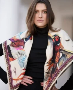 Clare Haggas Large Wing and a Prayer Large Champagne and Mulberry