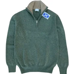 Country Ways Scotland Men's Lambswool 3/4 Zip Neck Sweater