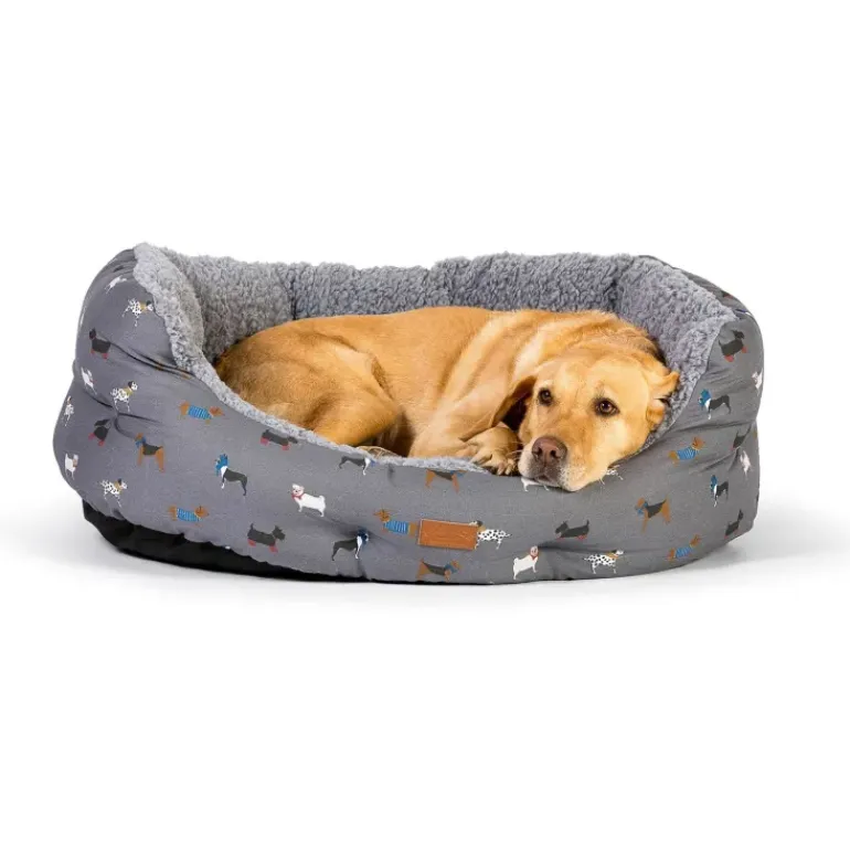 Danish Design Fat Face Marching Dogs Deluxe Slumber Bed