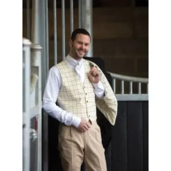 Equetech Men's Classic Tattersall Check Waistcoat