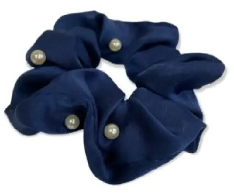 Equetech Satin Pearl Hair Scrunchie
