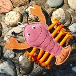 Green & Wild's Larry The Lobster Eco Dog Toy