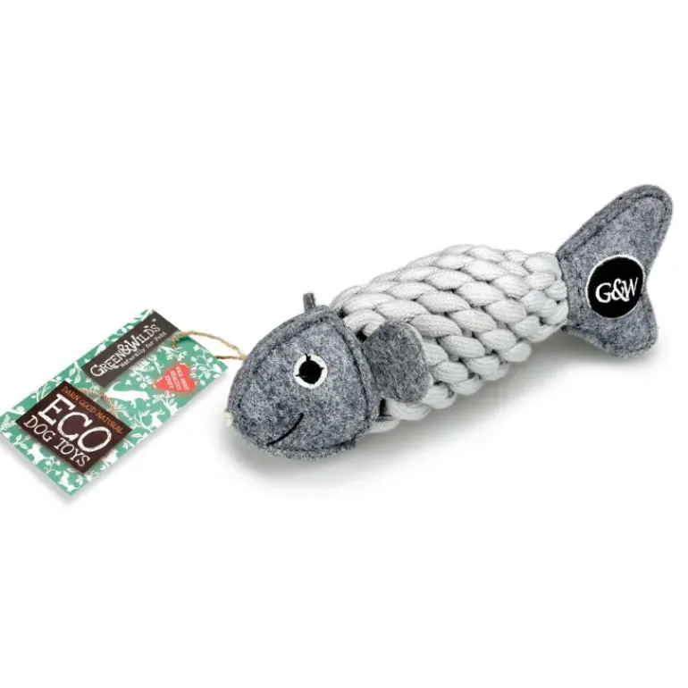 Green & Wild's Roger the Ropefish Eco Dog Toy
