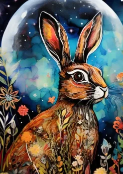 Greeting Card - Hare Dreams by A.K. Skipsey