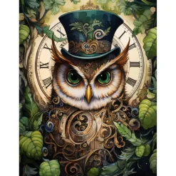 Greeting Card - Wise Old Owl by A.K. Skipsey