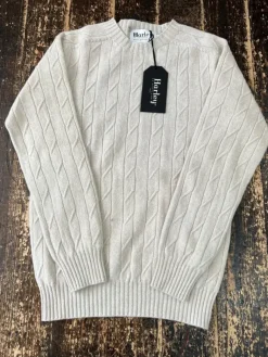 Harley of Scotland Men's Cable Knit Crew