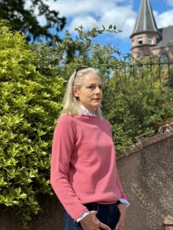 Harley of Scotland Women's Roll Edge Super Soft Knit Sweater