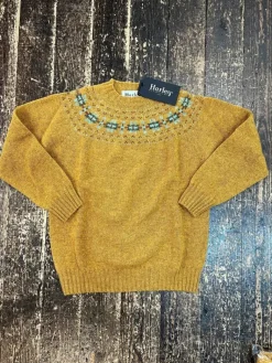 Harley of Scotland Women's Fair Isle Yoke Sweater