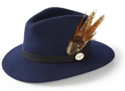 Hicks & Brown Suffolk Fedora Hat (Gamebird Feather)