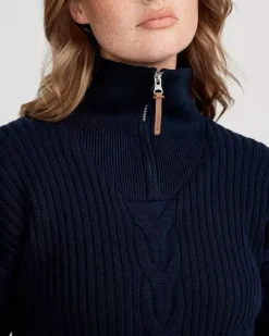 Holebrook Sweden Women's Valborg Knitted Windproof T-Neck Sweater