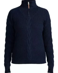Holebrook Sweden Women's Valborg Knitted Windproof T-Neck Sweater
