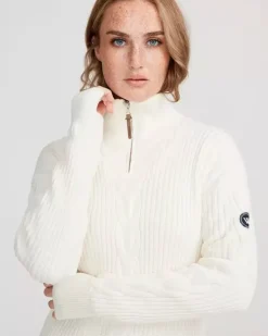 Holebrook Sweden Women's Valborg Knitted Windproof T-Neck Sweater