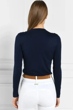 Holland Cooper Button Knit Crew Neck