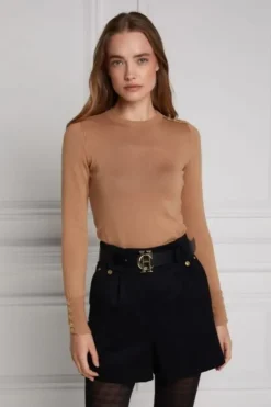 Holland Cooper Button Knit Crew Neck