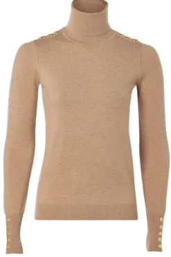 Holland Cooper Buttoned Knit Roll Neck
