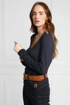 Holland Cooper Long Sleeve V-Neck Tee