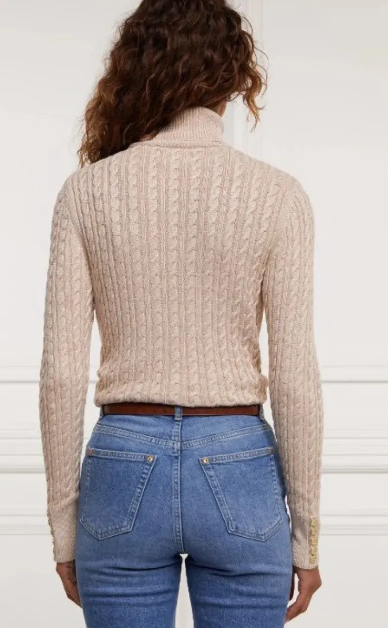 Holland Cooper Women's Seattle Roll Neck Cable Knit Jumper