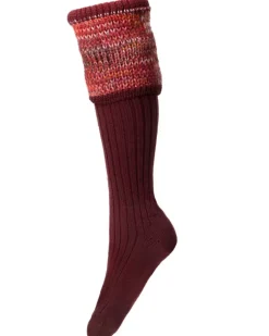 House Of Cheviot Lady Katrine Socks Burgundy