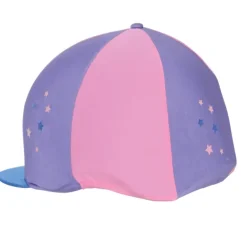 Hy Zeddy Three Tone Lycra Hat Silk Flamingo Pink/Turquiose/Cobalt Blue
