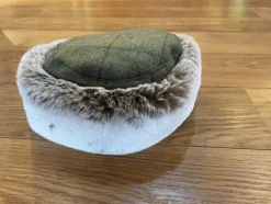 Lawrence & Foster Nina Faux Fur Trim Hat - Moss