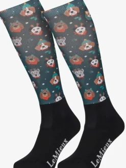 LeMieux Footsie Socks - Christmas Dogs