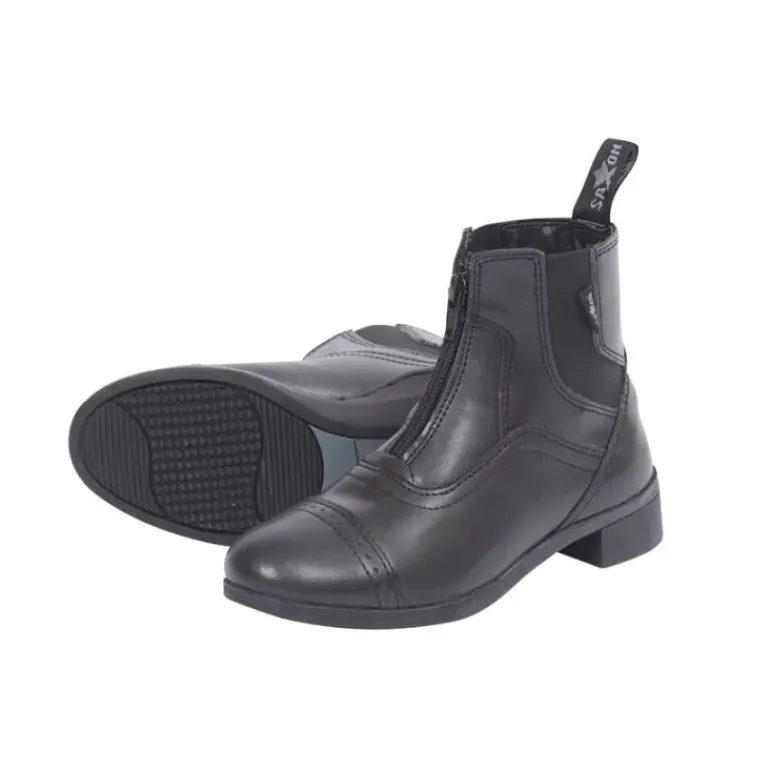 Saxon Syntovia Junior Zip Up Jodhpur Boots