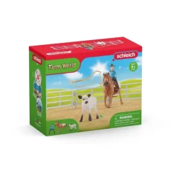 Schleich Farm World Cowgirl Team Roping Fun