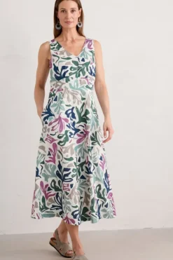 Seasalt Cornwall Sky Beyond Sleeveless V-Neck Dress