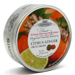 Sugar Free Citrus & Ginger Drops 175g