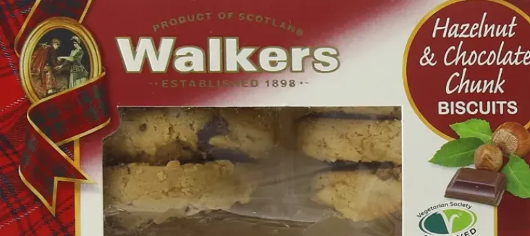 Walkers Hazelnut & Chocolate Chunk Biscuits 150g